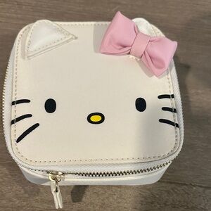 Stoney Clover Lane Cream Hello Kitty Jewelry Pouch with Pink Bow